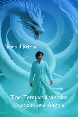 This is the cover of The Temporal Warden Dragons and Angels