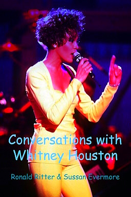 An image of Whitney Houston in concert from the book Conversations with 
		Whitney Houston
